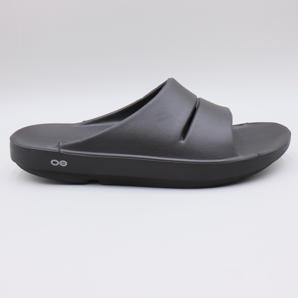 OOFOS OOahh Slide Sandals Mens Size 13 Black Recovery Comfort Athletic OOfoam